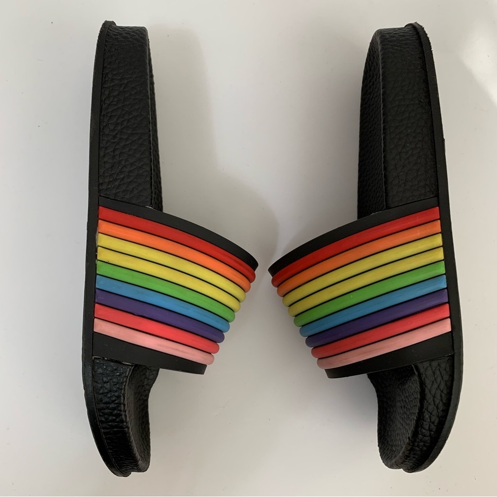 Tommy Bahama Rainbow Slides, comfort cushion slip on sandal shoes, girls size 1 - Picture 12 of 14